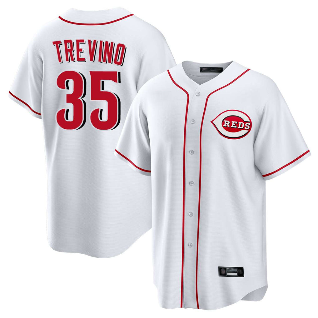 Cincinnati Reds #35 Jose Trevino Player White CONTON Game Home Stitched Jerseys