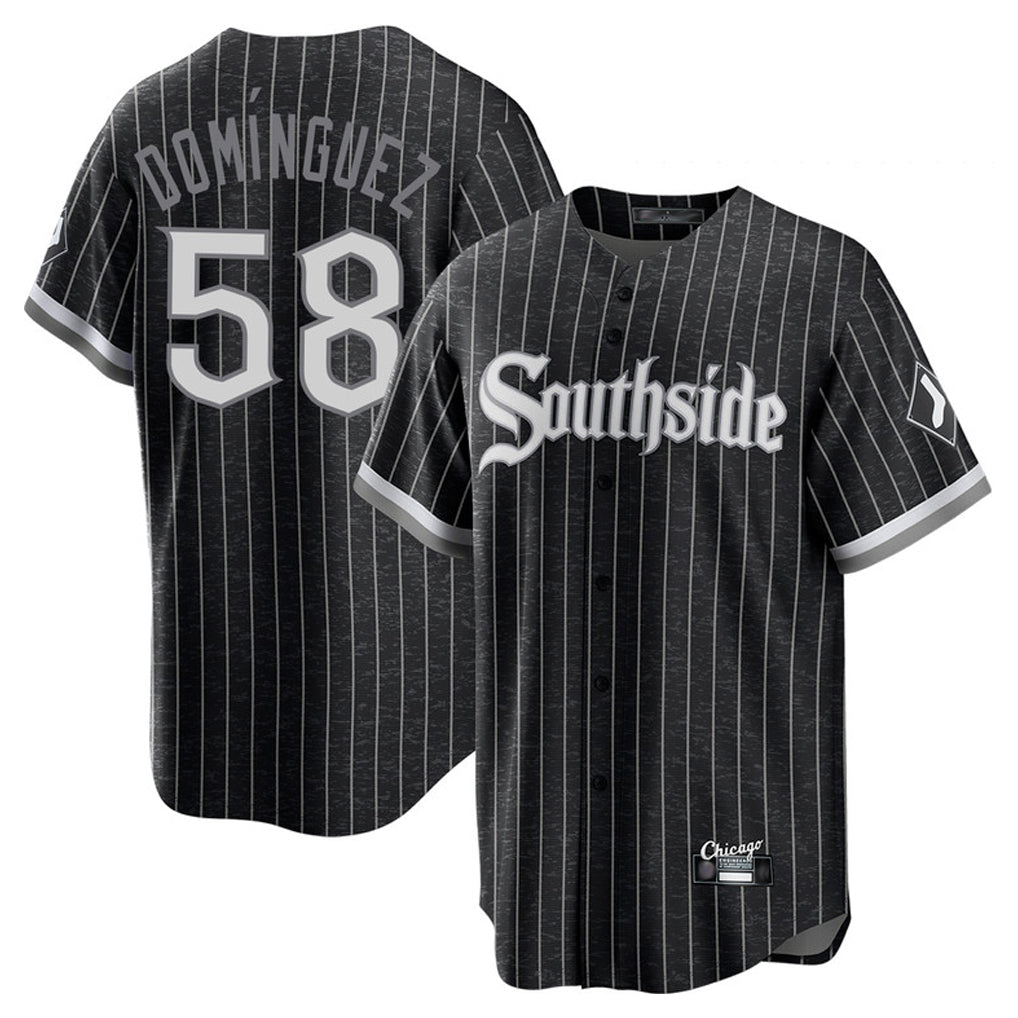 Chicago White Sox #58 Seranthony Dominguez Player Black CONTON City Connect Home Game Stitched Jerseys