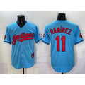 Cleveland Guardians #11 Jos¨¦ Ram¨ªrez Blue CONTON Vapor Premier Limited Stitched Jersey