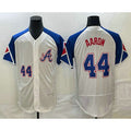 Atlanta Braves #44 Hank Aaron Number White CONTON 2023 City Connect Flex Base Stitched Jersey