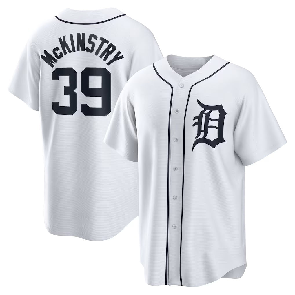 Detroit Tigers #39 Zach McKinstry White CONTON Home Replica Jersey