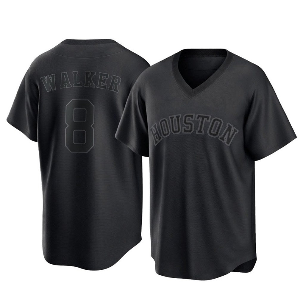 Houston Astros #8 Christian Walker Player Black CONTON Fashion T-shirt Home Game Stitched Jerseys