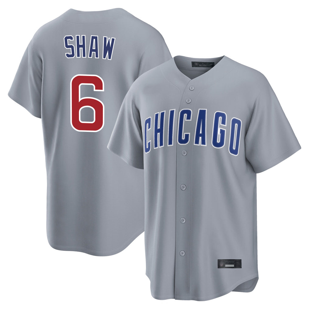 Chicago Cubs #6 Matt Shaw Player Gray CONTON Home Game Stitched Jerseys