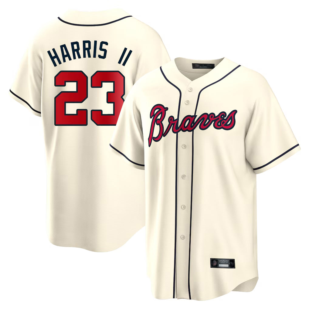 Atlanta Braves #23 Michael Harris II Player Cream CONTON Home Game Stitched Jerseys