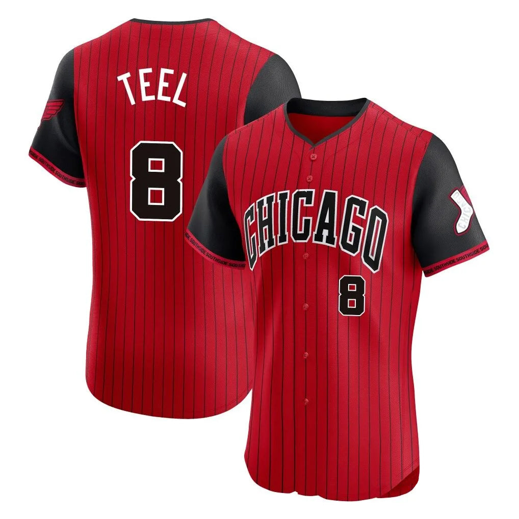 Chicago White Sox #8 Kyle Teel Player Red CONTON City Connect Limited Elite Home Stitched Jerseys