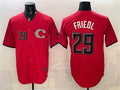 Cincinnati Reds #29 TJ Friedl Red CONTON 2026 City Connect Stadium Stitched Jersey