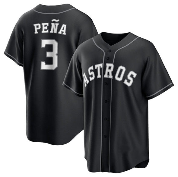 Houston Astros #3 Jeremy Pena Black CONTON Lights Out Limited Stitched Jersey
