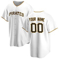Custom Pittsburgh Pirates White CONTON Home Replica Jersey