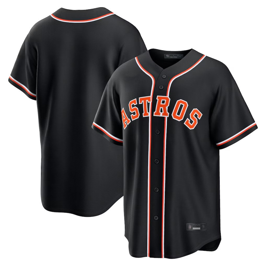 Houston Astros Blank Player Black CONTON Fashion Out Home Game Stitched Jerseys