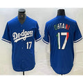 Los Angeles Dodgers #17 Shohei Ohtani Number Mexico Blue CONTON Cool Base Stitched Jersey 2
