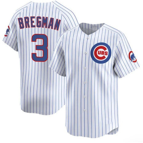 Chicago Cubs #3 Alex Bregman White CONTON 2026 Home Limited Stitched Jersey