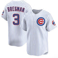 Chicago Cubs #3 Alex Bregman White CONTON 2026 Home Limited Stitched Jersey