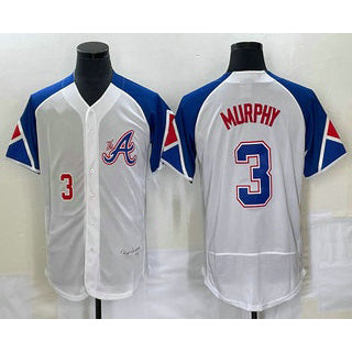 Atlanta Braves #3 Dale Murphy Number White CONTON 2023 City Connect Flex Base Stitched Jersey 2