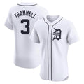 Detroit Tigers #3 Alan Trammell Player White CONTON Limited Elite Home Stitched Jerseys