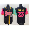 San Diego Padres #23 Fernando Tatis Jr Black CONTON NEW 2023 City Connect Cool Base Stitched Jersey