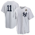 New York Yankees #11 Anthony Volpe White CONTON 2024 World Series Cool Base Stitched Jersey