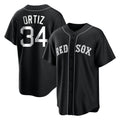 Boston Red Sox #34 David Ortiz Player Black CONTON Home Game Stitched Jerseys