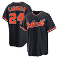 Detroit Tigers #24 Miguel Cabrera Player Navy CONTON Home Game Stitched Jerseys