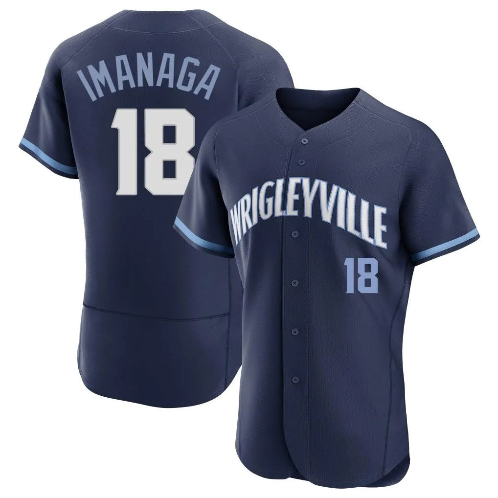Chicago Cubs #18 Shota Imanaga Player Navy CONTON City Connect Limited Elite Home Stitched Jerseys