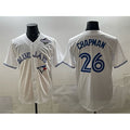 Toronto Blue Jays #26 Matt Chapman White CONTON 2025 World Series Home Cool Base Stitched Jersey