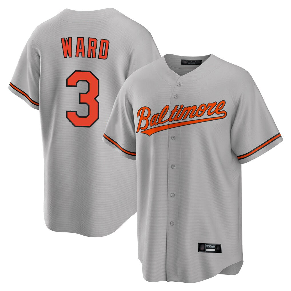 Baltimore Orioles #3 Taylor Ward Player Gray CONTON Home Game Stitched Jerseys