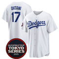 Los Angeles Dodgers #17 Shohei Ohtani White CONTON 2025 World Tour Tokyo Series Home Stitched Jersey