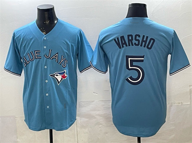 Toronto Blue Jays #5 Daulton Varsho Light Blue CONTON 2025 Cool Base Stitched Jersey