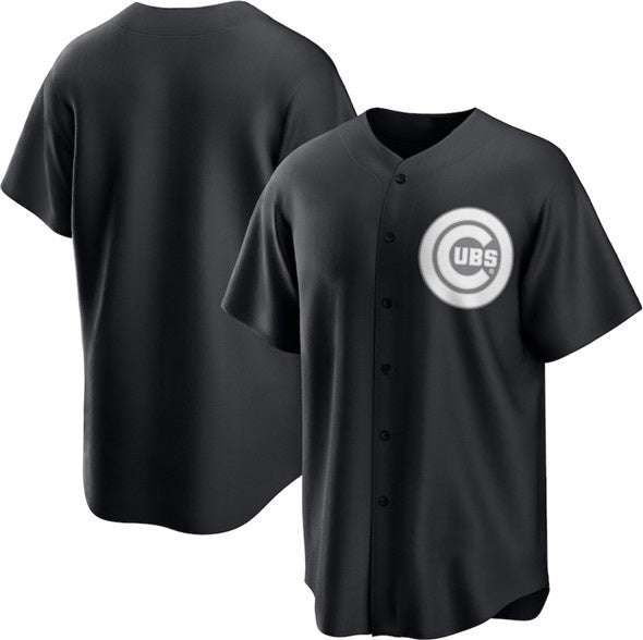 Chicago Cubs Blank Black CONTON Lights Out Limited Stitched Jersey