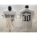 Detroit Tigers #30 Kerry Carpenter White CONTON 'Motor Gothic Edition' Vapor Premier Limited Stitched Jersey