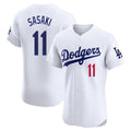 Los Angeles Dodgers #11 Roki Sasaki Player White CONTON Limited Elite Home Stitched Jerseys