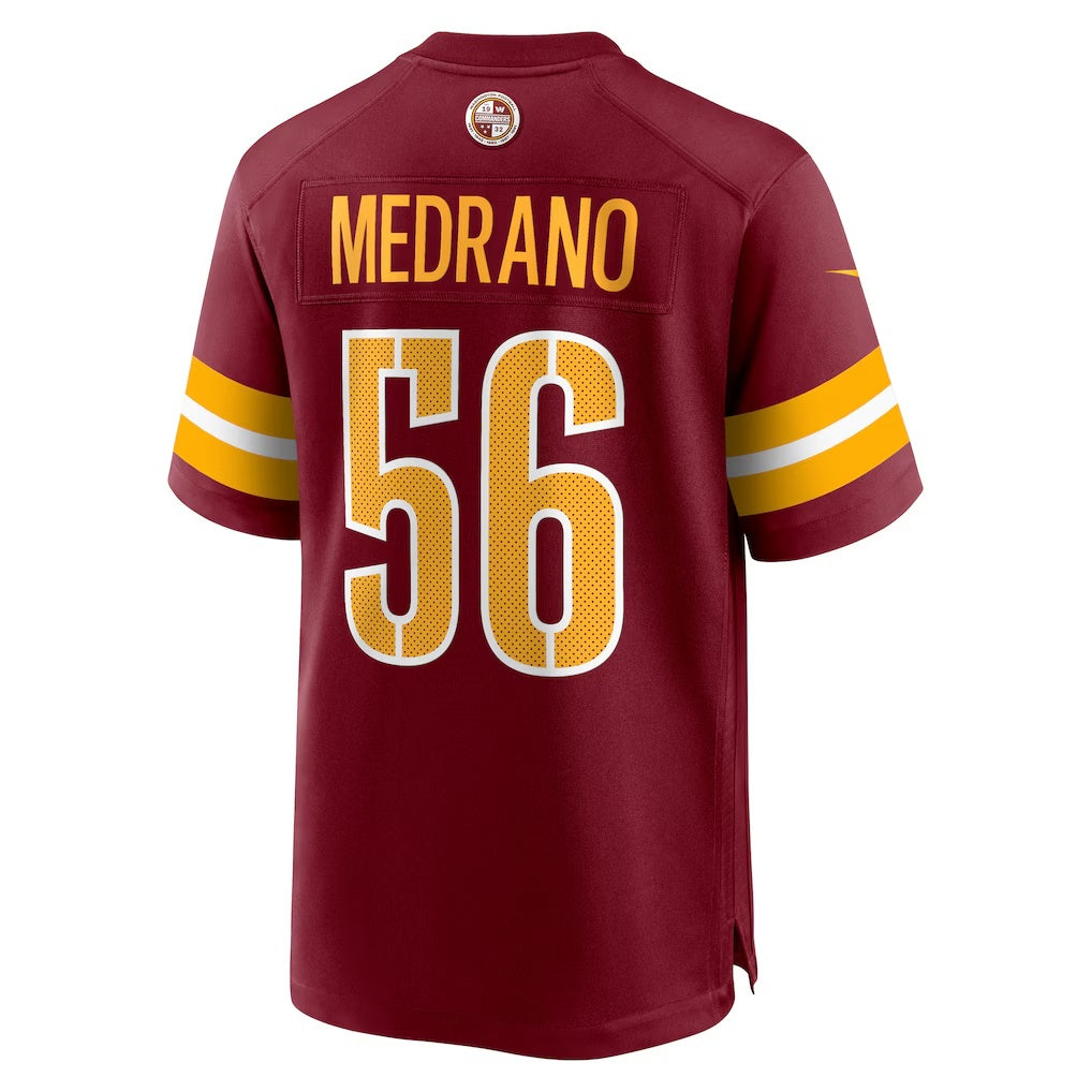 W.Commanders #56 Kain Medrano Burgundy CONTON Team Game Jersey
