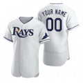 Custom Tampa Bay Rays White CONTON 2020 Stitched Flex Base Jersey