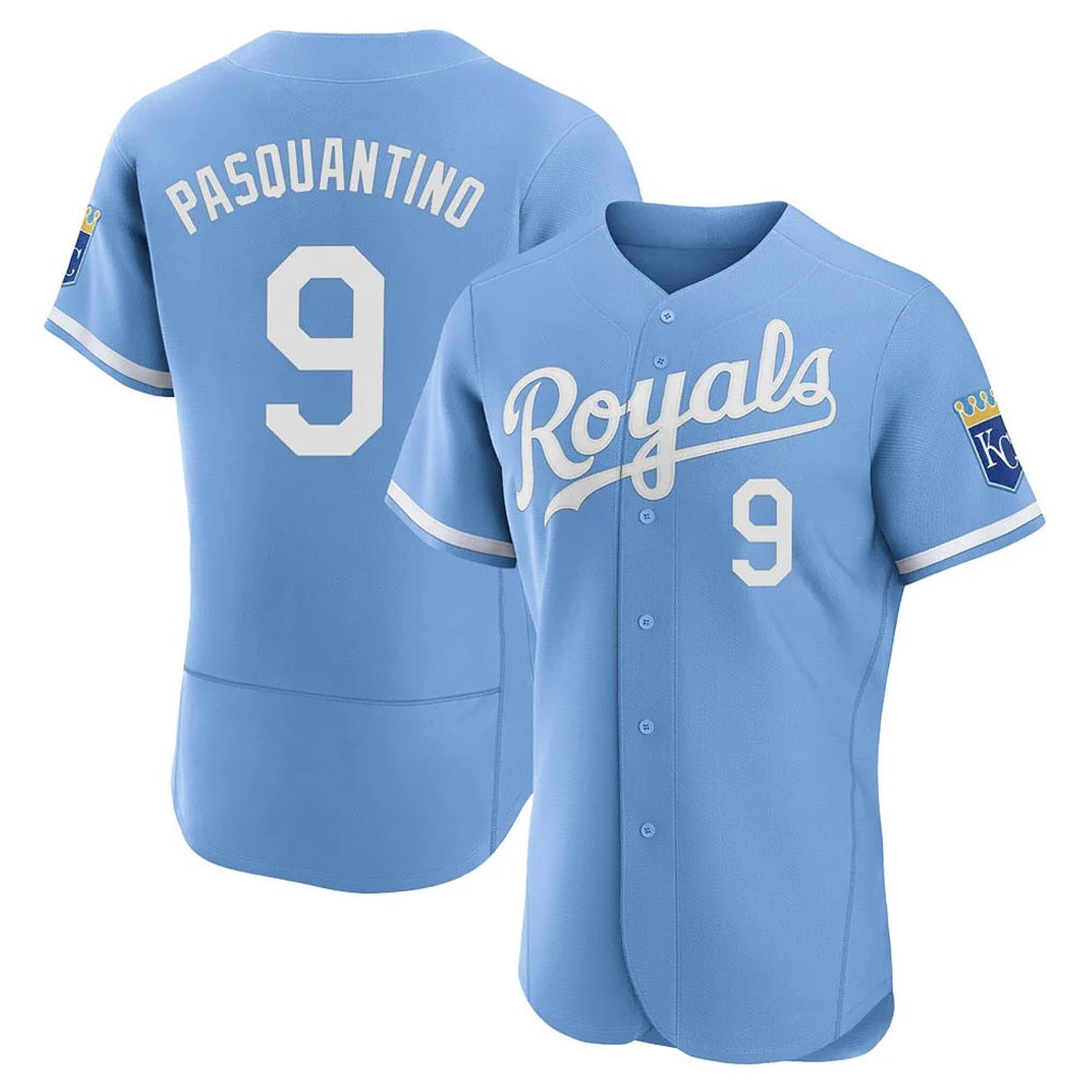Kansas City Royals #9 Vinnie Pasquantino Player Light Blue CONTON Alt Limited Elite Home Stitched Jerseys