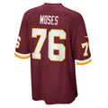 W.Football Team #76 Morgan Moses Burgundy CONTON Game Player Jersey