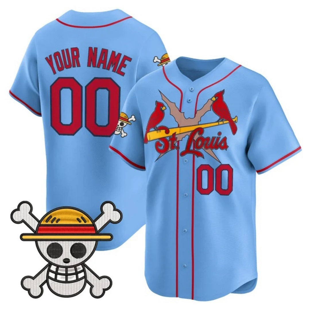 Custom St. Louis Cardinals x One Piece Blue CONTON Vapor Premier Limited Jersey - Stitched