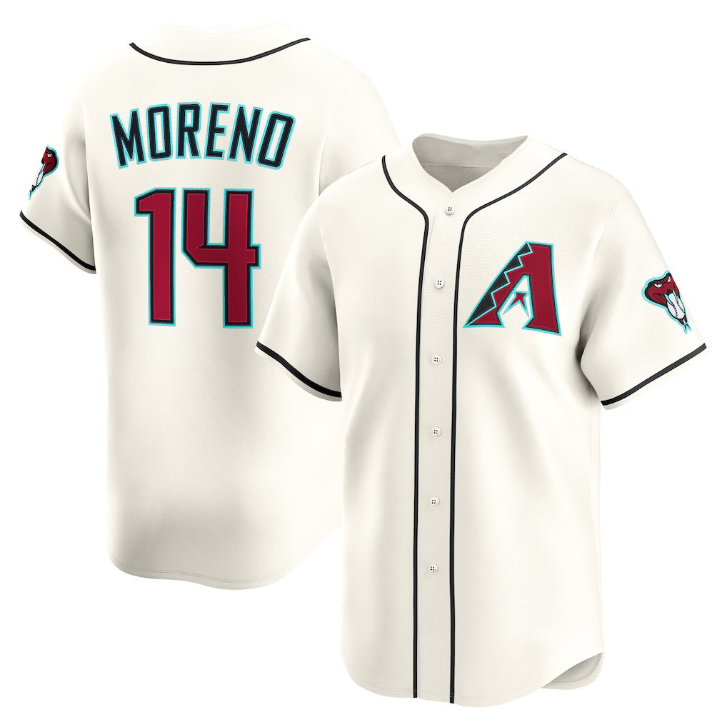 Arizona Diamondbacks #14 Gabriel Moreno Cream CONTON Home Limited Player Jersey