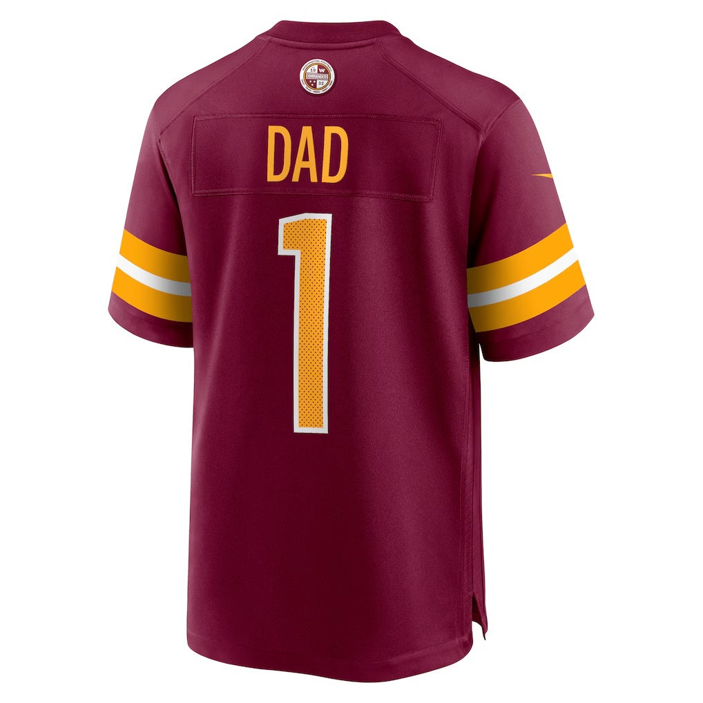 W.Commanders Number #1 Dad Burgundy CONTON Game Jersey