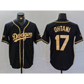 Los Angeles Dodgers #17 Shohei Ohtani Black Gold CONTON World Series Champions Cool Base Stitched Jersey