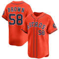 Houston Astros #58 Hunter Brown Orange CONTON 2025 Alternate Limited Stitched Jersey