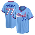 Atlanta Braves #77 Joe Jimenez Player Powder Blue CONTON 2026 City Connect T-shirt Home Game Stitched Jerseys