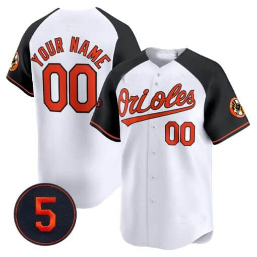 Custom Baltimore Orioles Robinson Patch Vapor Premier Limited Jersey V2 ¨C All Stitched-White CONTON