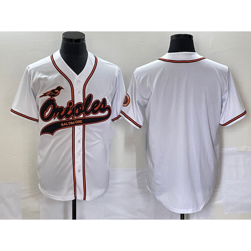Baltimore Orioles White CONTON Cool Base Stitched Jersey