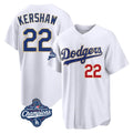 Los Angeles Dodgers #22 Clayton Kershaw Player Gold White CONTON World Series Meet 2026 Collection Stadium Limited Stitched Jerseys