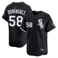 Chicago White Sox #58 Seranthony Dominguez Player Black CONTON Limited Home Stitched Jerseys