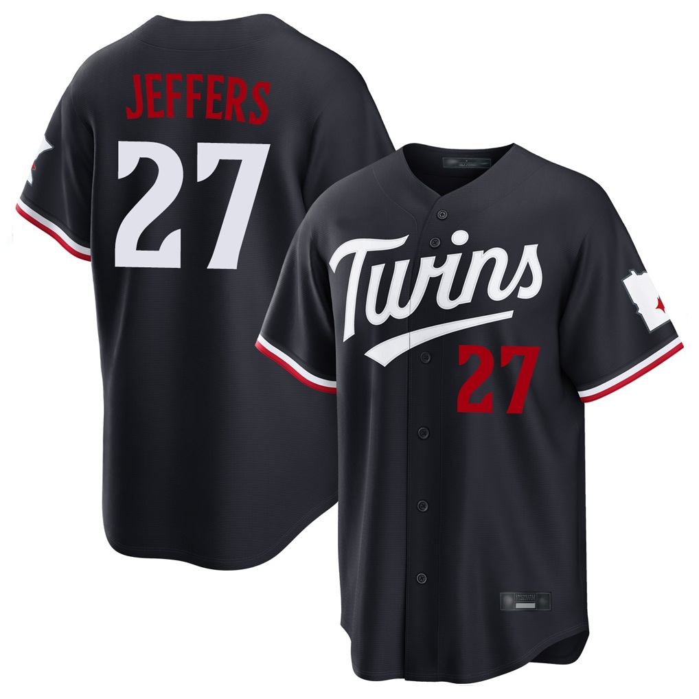 Minnesota Twins #27 Ryan Jeffers Player Navy CONTONHome Game Stitched Jerseys