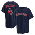 Cleveland Guardians #4 Brayan Rocchio Player Navy CONTON Game Home Stitched Jerseys