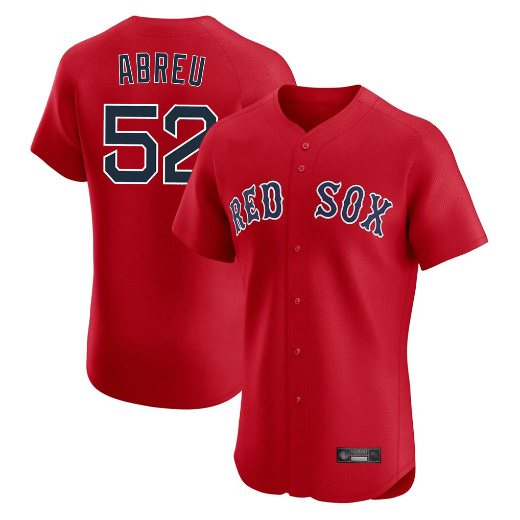 Boston Red Sox #52 Wilyer Abreu Player Red CONTON Limited Elite Home Game Stitched Jerseys1
