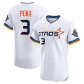Houston Astros #3 Jeremy Pena Player White CONTON City Connect Limited Elite Home Stitched Jerseys