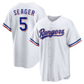 Texas Rangers #5 Corey Seager White CONTON Home Replica Player Jersey