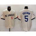 Los Angeles Dodgers #5 Freddie Freeman Number Cream CONTON 2024 City Connect Limited Stitched Jersey 2